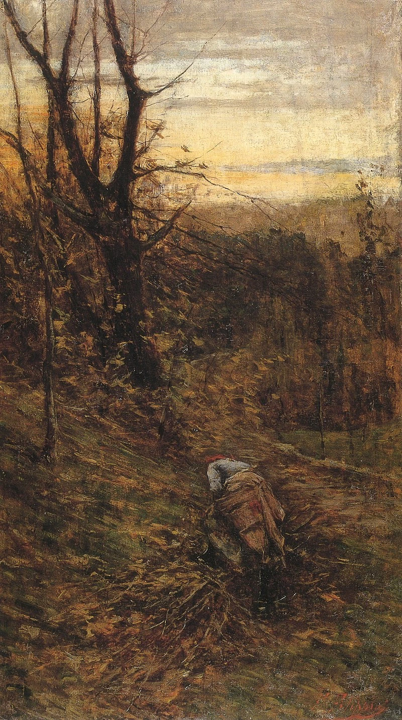  97-Francesco Filippini-Raccolta della legna- Autunno- Museo civico di Arte e Storia di Brescia 